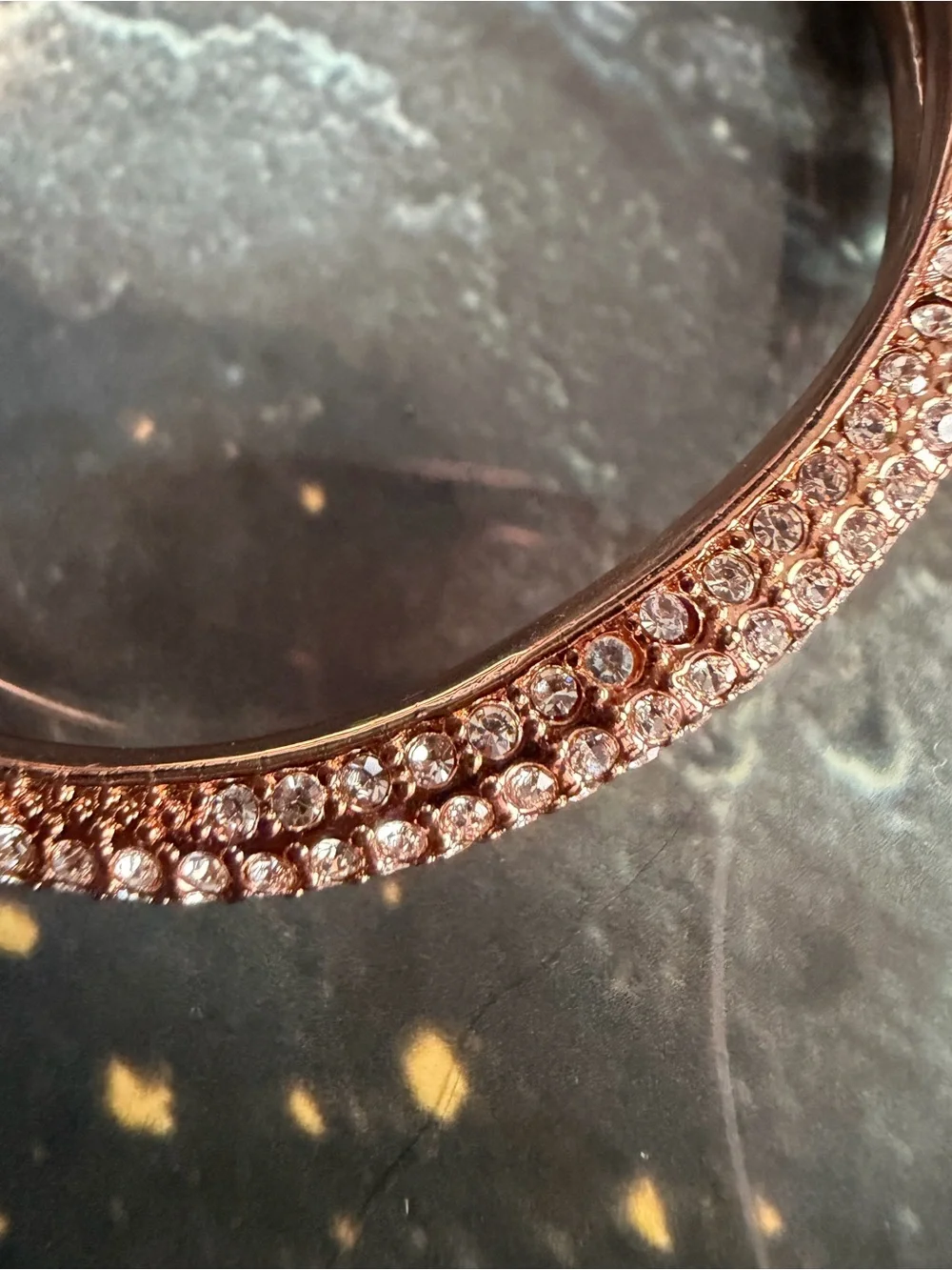 Swarovski glistening rose